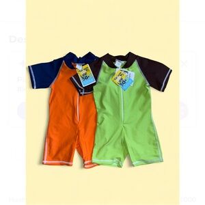 Lot of 2 Flap Happy Kids UV 50 NWT Short Sleeve Surf Swimsuit Size 2